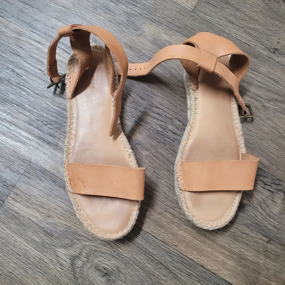 Soludos Tan Leather Espadrille Sandal